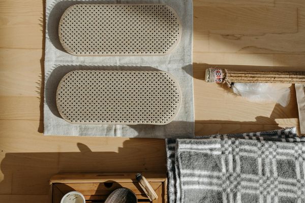 Soft light hitting a peaceful meditation space